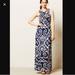 Anthropologie Dresses | Maeve Geometric Print Maxidress | Color: Blue/White | Size: Sp