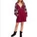 Free People Dresses | Free Peopleall My Life Boho Mini Dress Wine Xs Nwt | Color: Red | Size: Xs