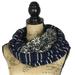 Free People Accessories | Free People Soft Infinity Wool Scarf 9”X48” | Color: Black/Blue | Size: Os