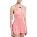 Kate Spade Swim | Kate Spade Open Back One Piece Skirt Swimsuit | Color: Gold/Pink | Size: M