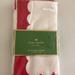 Kate Spade Dining | Kate Spade Colorblock Scallop Set 4 Napkins Red | Color: Red/White | Size: 20 X 20