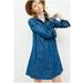 Madewell Dresses | Madewell Denim A-Line Chambray Dress Long Sleeve | Color: Blue | Size: Xxs