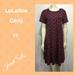 Lularoe Dresses | Lularoe Carly Xs Red Green Purple Floral Dress | Color: Green/Purple/Red | Size: Xs