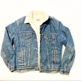 Levi's Jackets & Coats | Levi’s Vintage Sherpa Denim Trucker Jacket | Color: Blue/White | Size: 40l