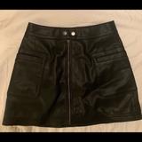 Free People Skirts | Free People Faux Leather Skirt | Color: Black | Size: 2