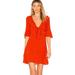 Free People Dresses | Free People All Yours Polka Dot Tie Front Dress 2 | Color: Red/Yellow | Size: 2