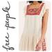 Free People Dresses | Free People Day Glow Embroidered Dress, M - Nwt | Color: Cream/Red | Size: M