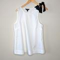 J. Crew Tops | Euc Jcrew Bow Shoulder Tank Top Size 6 | Color: Black/White | Size: 6