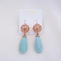 Kate Spade Jewelry | Kate Spade Deco Lace Rose Gold And Jade Earrings | Color: Gold | Size: Os