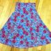 Lularoe Dresses | Lularoe Azure Skirt/Dress Purple Red Flowers | Color: Purple/Red | Size: Xs