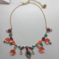 Kate Spade Jewelry | Kate Spade New Orange Flower Necklace | Color: Blue/Orange | Size: 16" X 1-1/4"