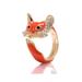 Kate Spade Jewelry | Kate Spade 12k Gold-Plated And Enamel Fox Ring | Color: Gold/Orange | Size: 6