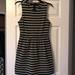 Madewell Dresses | Madewell Afternoon Dress In Textured Stripe | Color: Black/Cream | Size: M