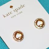 Kate Spade Jewelry | Kate Spade Spot The Spade Pave Halo Spade Studs | Color: Gold | Size: Approx. 1cm