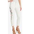 Jessica Simpson Jeans | Jessica Simpson Embroidered Roll Cuff Skinny Jeans | Color: Red/White | Size: Various