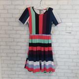 Lularoe Dresses | Lularoe Striped Amelia Dress Size Xs | Color: Black/Blue | Size: Xs