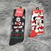 Disney Accessories | Disney His And Hers Socks Mickey Mouse And Mini Mo | Color: Gray/Red | Size: Os