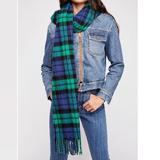 Free People Accessories | Free People Bailey Brushed Plaid Scarf Nwot | Color: Red | Size: Os