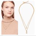 Kate Spade Jewelry | Kate Spade Double Pearl Necklace | Color: Gold/White | Size: Os