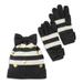 Kate Spade Accessories | Girls Stripe Gold Dots Bow Hat & Glove | Color: Black/White | Size: L/Xl