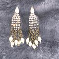 J. Crew Jewelry | Jcrew Earrings | Color: Cream/Gold | Size: Please See Pic