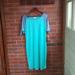 Lularoe Dresses | Lularoe Julia Teal And Blue Dress | Color: Blue/Green | Size: Xl