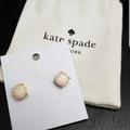 Kate Spade Jewelry | Kate Spade Glitter Gumdrop Post Studs | Color: Gold/White | Size: Os