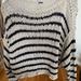 Free People Sweaters | Free People - Small Slightly Cropped Sweater | Color: Blue/Cream | Size: S