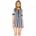 Free People Dresses | Free People Lollipop Knit Crochet Dress Navy Combo | Color: Blue/White | Size: M