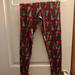 Lularoe Pants & Jumpsuits | Lularoe Tween Christmas Leggings | Color: Red | Size: Tween