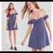 Urban Outfitters Dresses | Kimchi Blue Melissa Polka Dot Off Shoulder Dress | Color: Blue | Size: Xs