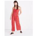 Madewell Pants & Jumpsuits | Madewell Ruched Jumpsuit In Prairie Posies | Color: Cream/Red | Size: 0