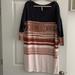 Free People Dresses | Free People Stepping Out Dress Oversized Large | Color: Cream/Gray | Size: L