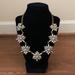 J. Crew Jewelry | J.Crew Crystal Cluster Statement Necklace | Color: Silver | Size: Os