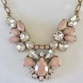 J. Crew Jewelry | J.Crew Pink Bead & Crystal Necklace | Color: Gold/Pink | Size: Os