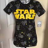 Disney Tops | Disney Xs Star Wars Princess Leia Bnwt Tee Shirt | Color: Black/Yellow | Size: Xs