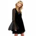 Free People Dresses | Free People Womens Velvet Bell Sleeve Mini Dress | Color: Black | Size: Xs