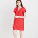Madewell Dresses | Madewell Red Lace-Up Flutter Casual Dress S 128$ | Color: Red | Size: S