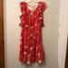 J. Crew Dresses | J.Crew Factory Flutter Sleeve New With Tag Dress | Color: Cream/Red | Size: Xxs