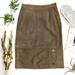 Gucci Skirts | Gucci Brown Suede Leather High Waist Skirt Size S | Color: Brown | Size: S