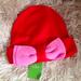 Kate Spade Accessories | Kate Spade Red Pink Bow Beanie | Color: Pink/Red | Size: Os
