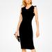 Michael Kors Dresses | Michael Kors Black Short Sleeve Ruffled Dress | Color: Black | Size: Xxs