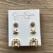 Jessica Simpson Jewelry | Jessica Simpson Earring Pack;Gold Stars And More! | Color: Gold/White | Size: Os