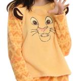 Disney Intimates & Sleepwear | Disney Lion King Simba Girls Plush Short Sleep Set | Color: Orange | Size: Various