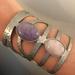 Free People Jewelry | Free People Gemstone Cuff Bracelet | Color: Purple/Silver | Size: Os