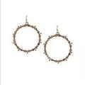 Jessica Simpson Jewelry | Jessica Simpson Hoop Earrings Crystal Rose Gold | Color: Gold/Red | Size: Os