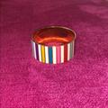 Kate Spade Jewelry | Kate Spade Multicolored Striped Bangle | Color: Gold/Red | Size: Os