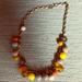 J. Crew Jewelry | J Crew Ball & Flower Necklace | Color: Gold/Orange | Size: Os