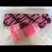 Pink Victoria's Secret Accessories | New Victoria’s Secret Pink Pink & Black Scarf | Color: Black/Pink | Size: Os