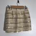 J. Crew Skirts | J. Crew Cream, Black & Gold Striped Mini Skirt - 2 | Color: Cream/Gold | Size: 2